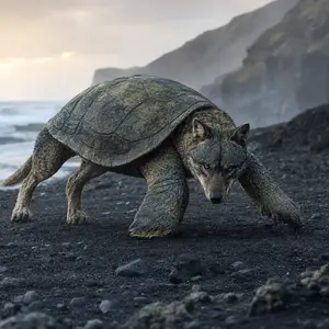 Sea turtle + Wolf